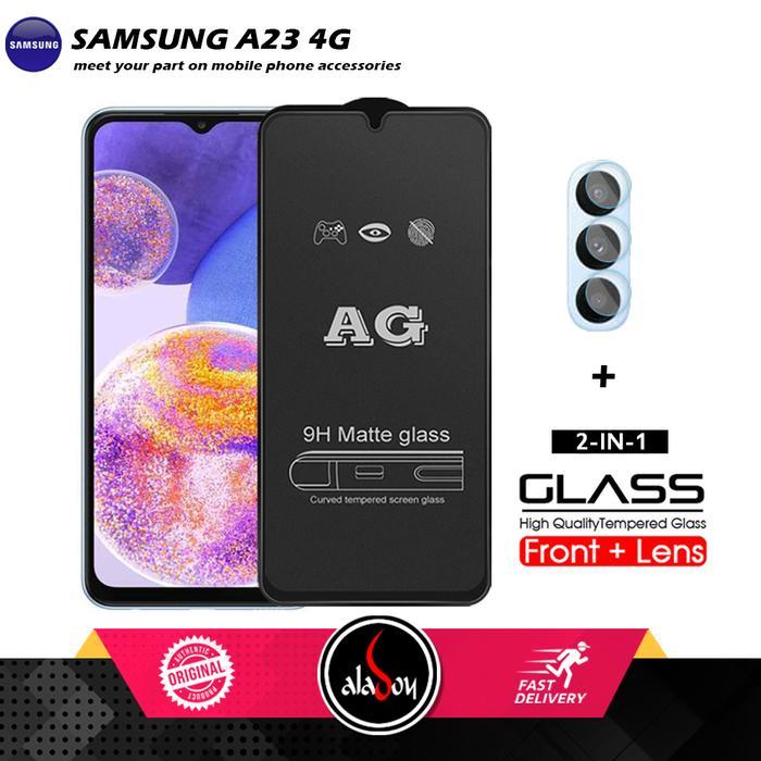 TERLARIS TEMPERED GLASS MATTE ANTI GLARE FOR SAMSUNG A23 4G + TEMPERED GLASS KAMERA