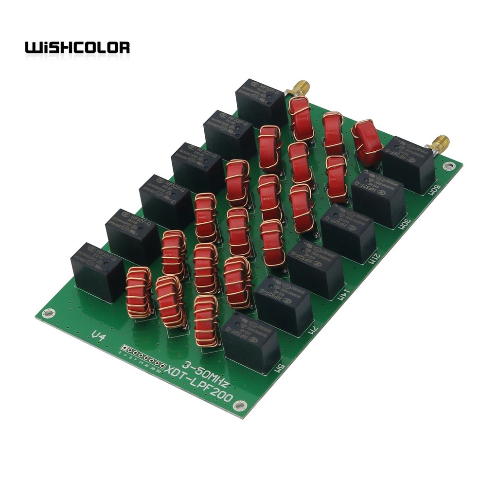 Wishcolor 3-50Mhz Xdt-Lpf200V4 Low Pass Filter Supports 6M 10M 15M 20M 40M & 80M Bands For Shortwave