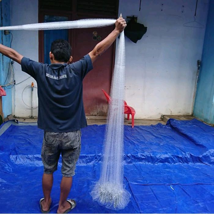 Jala ikan, jala lempar 2,5 meter bahan senar siap pakai, jala udang, jala sungai, jala laut