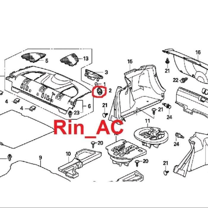SOKET SOCKET FITTING BOHLAM LAMPU BAGASI BELAKANG HONDA CIVIC FD FB FC