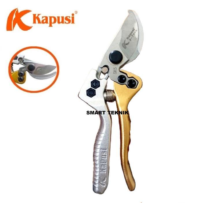 Gunting Dahan Kapusi /Gunting Dahan Ranting Stainles Stel Kapusi Japan Original Warna Silver Pasti