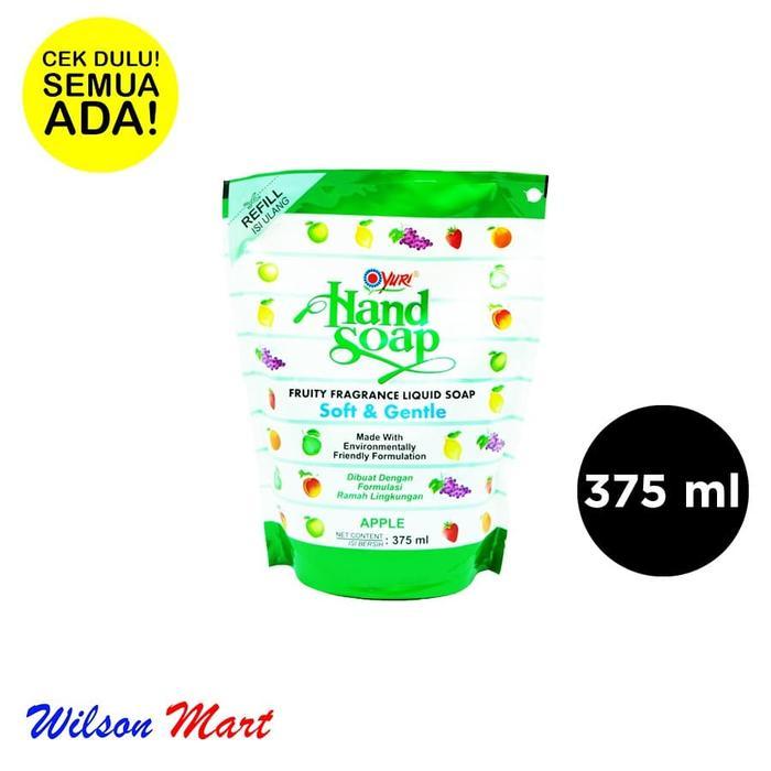 Yuri Handsoap Apple Hijau 375 Ml Refill