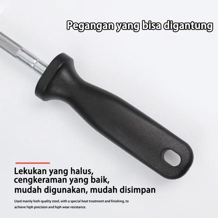 Alat Pengasah Asah Pisau Tongkat - Pengasah Pisau Daging Asahan Pisau Stik Stainless Steel Terjamin