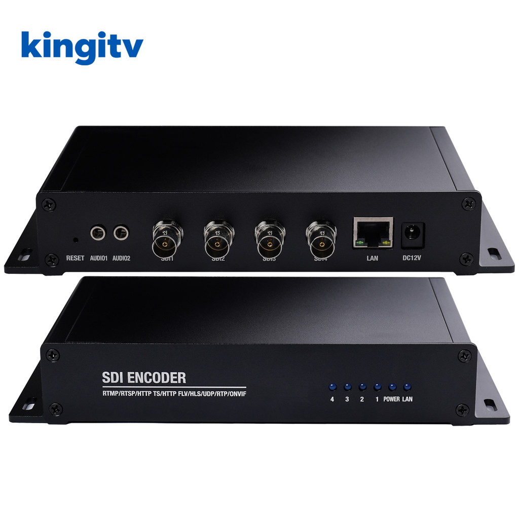 STOK TERBATAS  H.264 H.265 Streaming IPTV 4-Channel 3G SDI SRT 4K Video Encoder Mini Digital Encoder