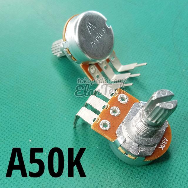 "New" A50k Potensio A-Plus Vertikal Mono Pendek Potensiometer 50kA ElanTech