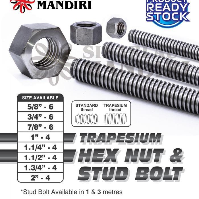 Asdrat Trapesium / Long Drat Kotak / As Drat Trapesium (1M) 1 1/4"