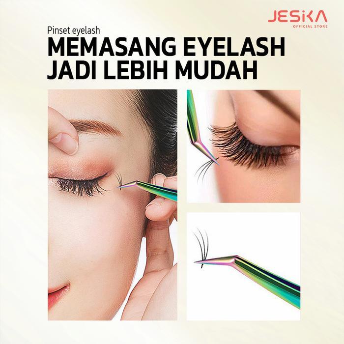 Pinset buat pasang eyelash extension fake nails bulu mata palsu pinset ujung lancip lengkung bengkok