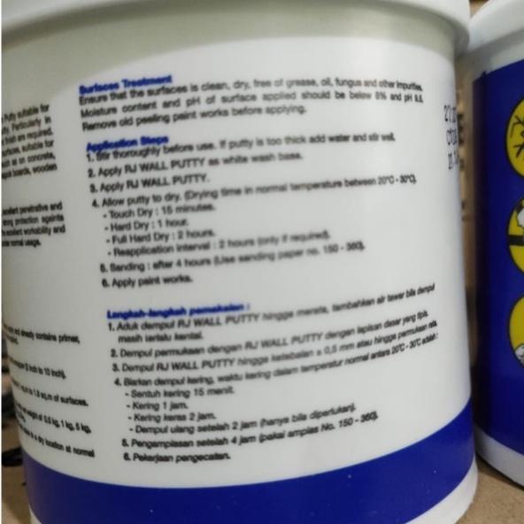 Wall Putty Dempul Tembok Kayu Serbaguna Dempul Rj London (1Kg / 1 Kilo)