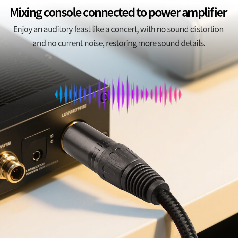 3.5 XLR Audio Cable XLR to 3.5mm Microphone Audio HiFi Cable XLR Female to Jack Aux Mic Cord For