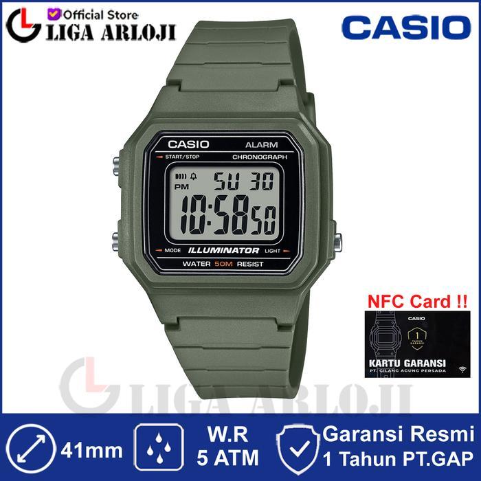 Casio W-217H-3Avdf Jam Tangan Pria Digital W-217H-3A Illuminator W217H