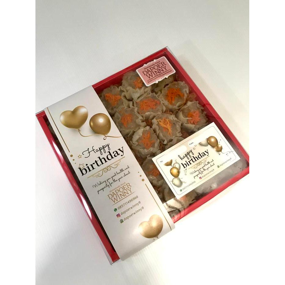 Hampers Kotak untuk GIFT / BirthDay - Siomay Babi Udang - isi 25 pis