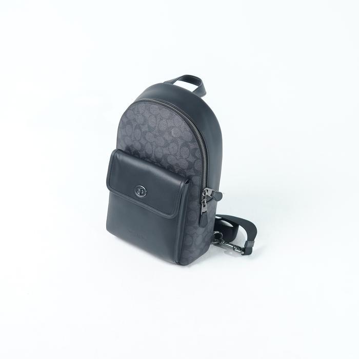 Tas Coach Turnlock Monogram Grey Black Cross Body Bag 100% Original - 33X21X8Cm Terbaru