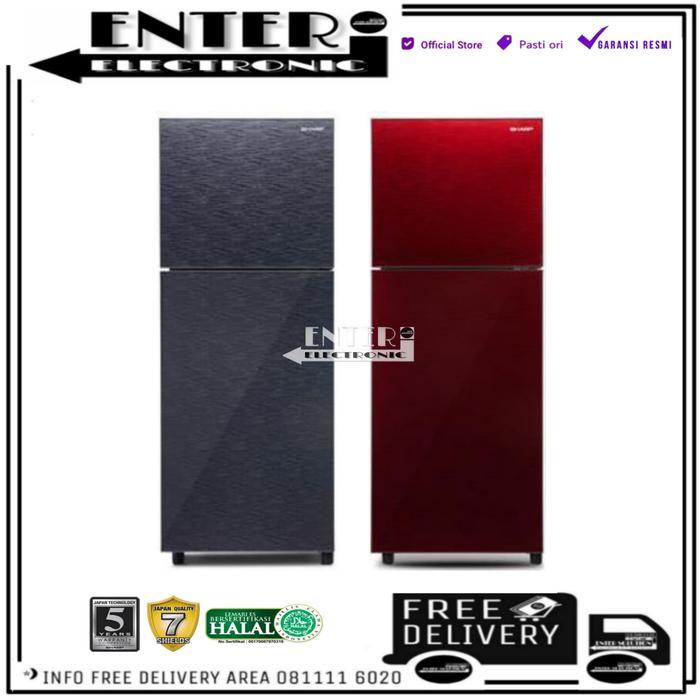 SHARP SJ326XG MS MR - LEMARI ES 2 PINTU 256L 237L SHARP SJ 326XG MR MS