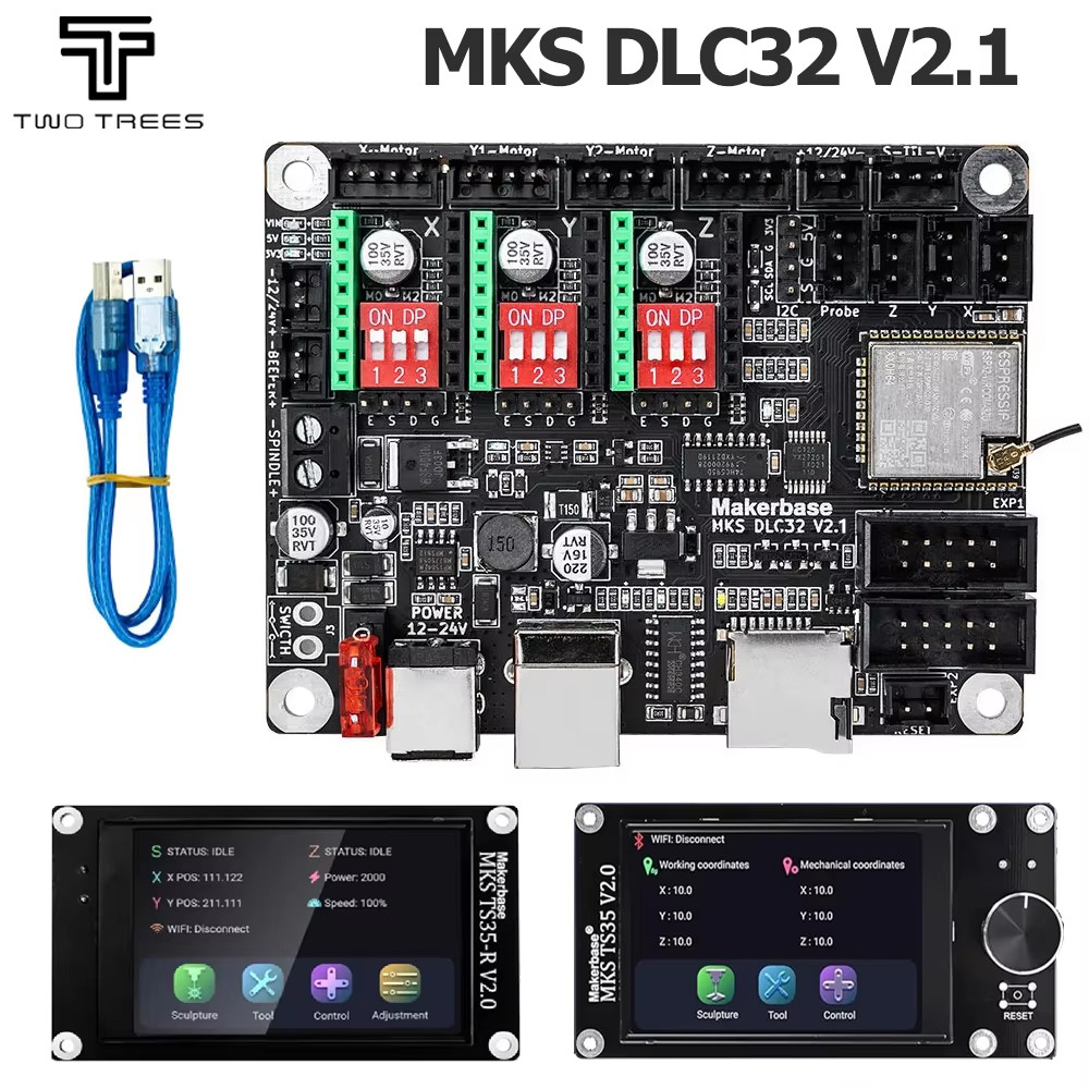 Mks Dlc32 V2.1 Off Controller Board 32Bits Esp32 Wifi Grbl Motherboard For Engraving Machine Ts35