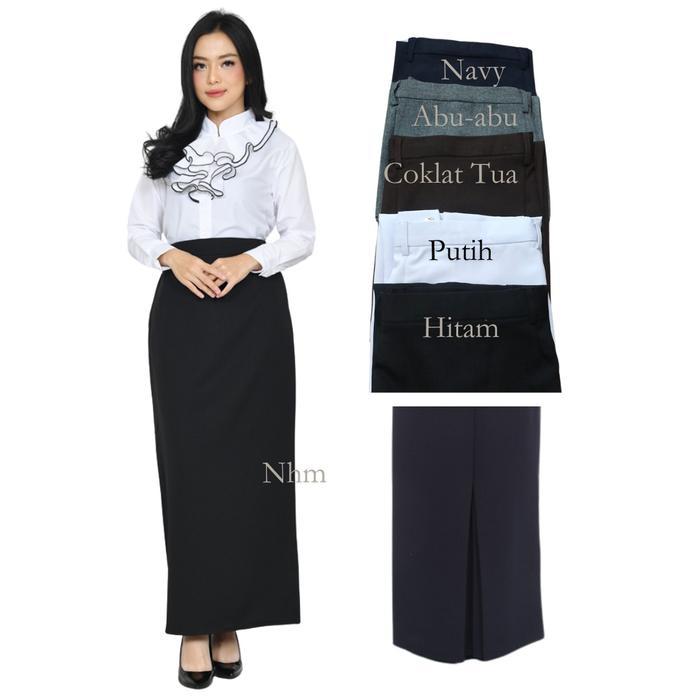 Rok Panjang Span Jumbo, Rok Kerja hitam, Rok Kerja Panjang