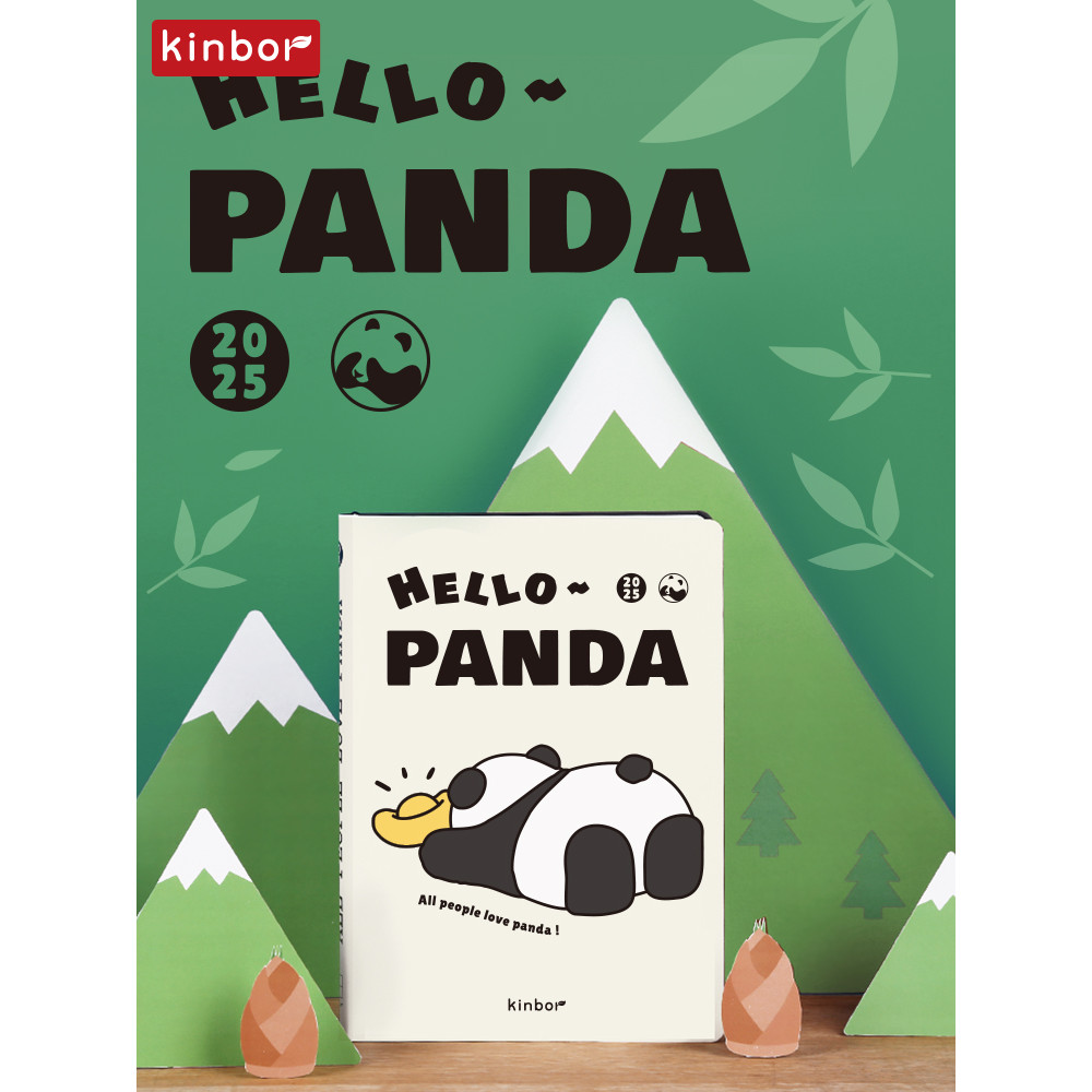 Kinbor Notebook 2025 Agenda Full Year Planner A5/A6 Schedule Daily Timeline Weekly Plan Efficiency