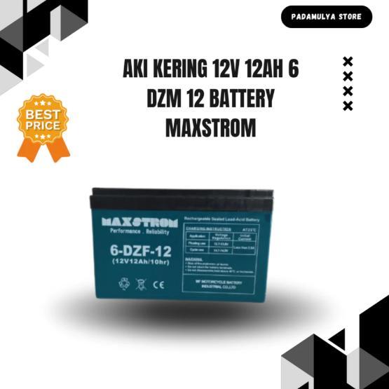 Aki Kering Maxstrom 6-Dzf-12 12V 12Ah Vrla Battery Sepeda Listrik Indobike Speaker Salon