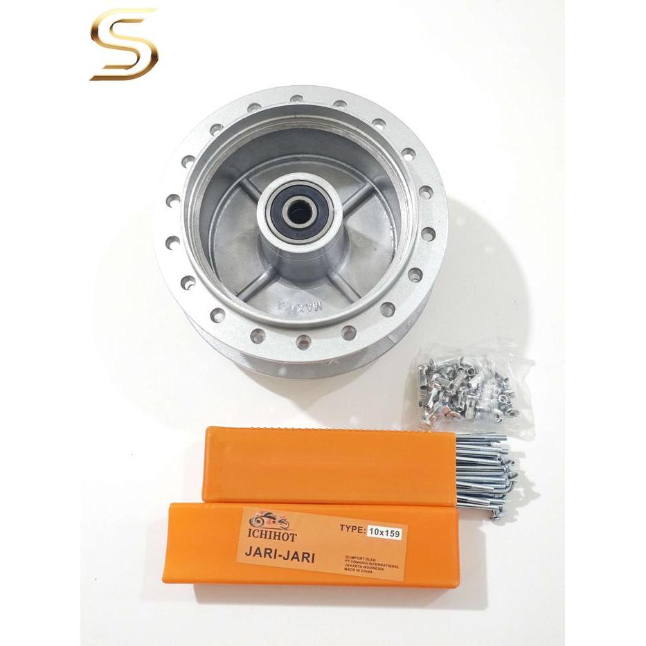 Tromol Belakang + Jari Jari Untuk Motor Supra X / Legenda / Grand / Astrea / Supra Fit