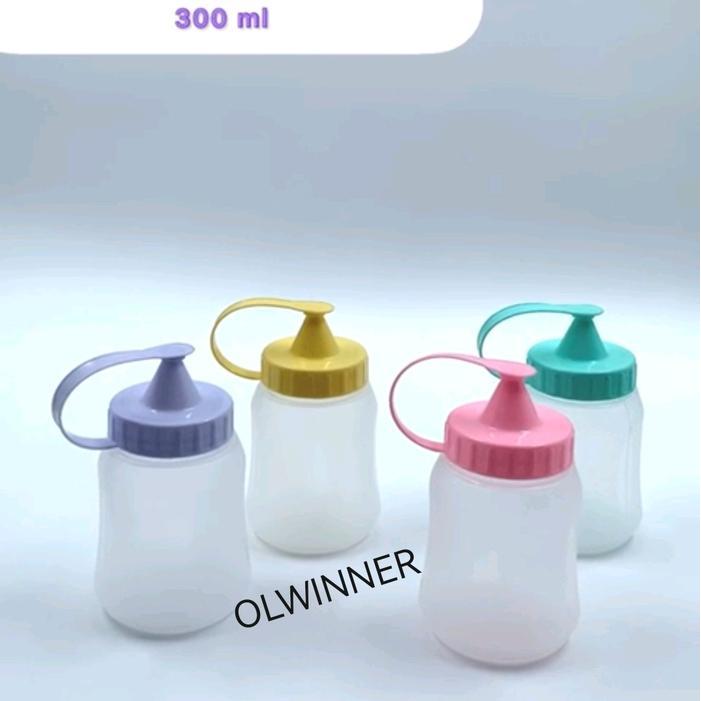 BOTOL KECAP PLASTIK 300 ML/BOTOL SAUS PLASTIK/BOTOL BUMBU/BOTOL CAIR PLASTIK/PLASTIK KECAP