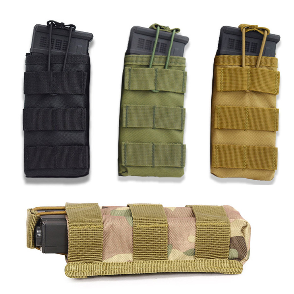 Tactical Magazine Pouch Molle Walkie Talkie Holder Pack Hunting Rifle Mag Bag Airsoft Gun Accessorie