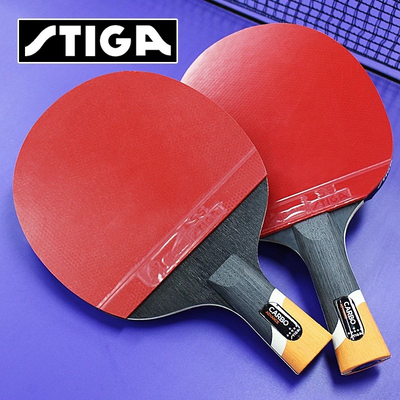 Genuine STIGA Pro Carbon 6 STARS  Table Tennis Racket Raquete De Ping Pong with Bracers Table Tennis