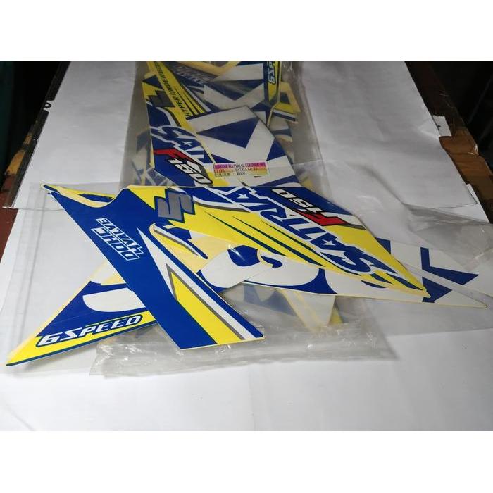 Striping Lis Bodi & Stiker Body Satria Fu Fi 2016 Biru Motogp