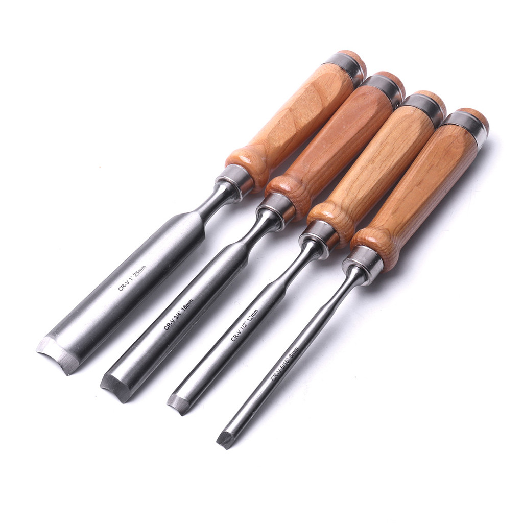 Semi-Circular Woodworking Chisel Set Chrome Vanadium Steel Carpenter Wood Carving Gouge Chisels Tool