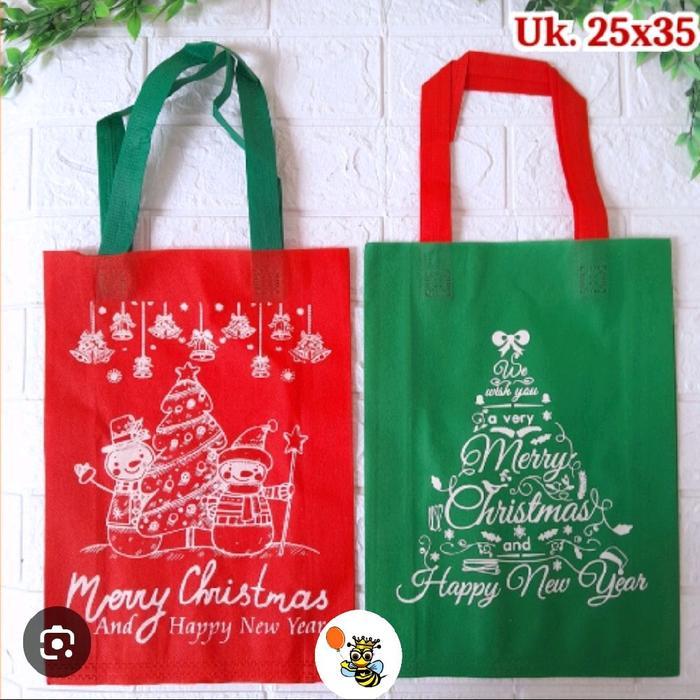 Tas Natal isi 6 Tas Goodybag Natal Tas Snack Suvenir Natal
