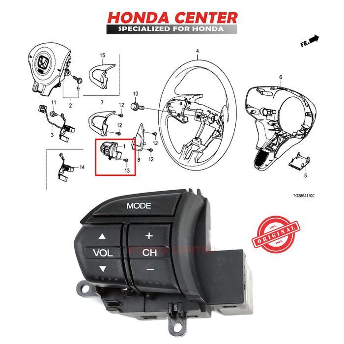 Switch Tombol Remote Audio Stir Honda Brio Mobilio Brv
