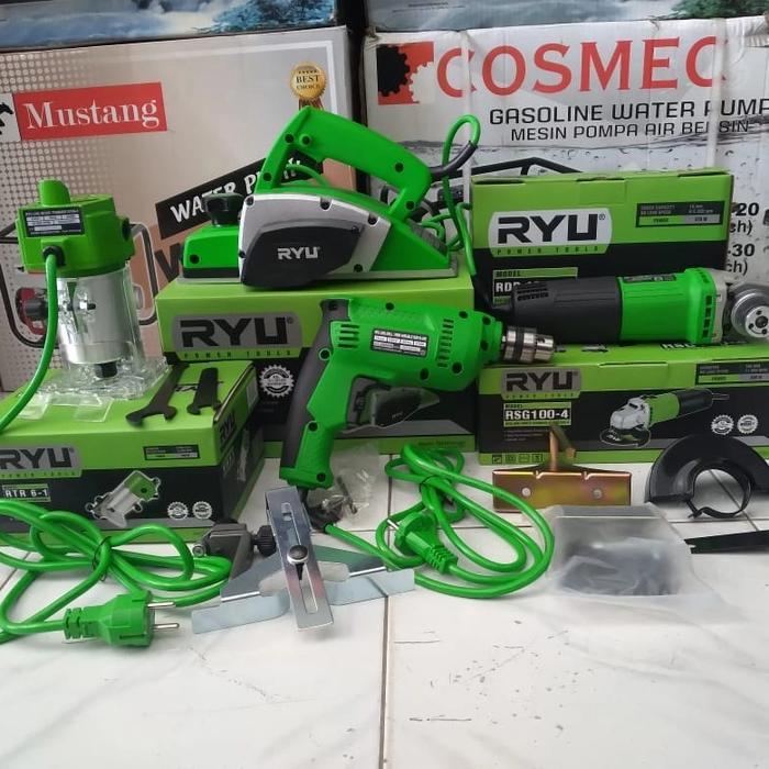 TERLARIS Paket pertukangan RYU mesin serut+ jigsaw RYU+gerindra RYU+profil