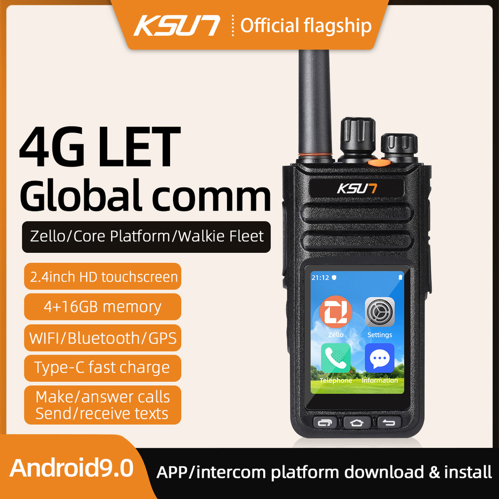 Walkie Talkie Compatible With Zello Poc Network Radio Walkie Talkie 4G Wifi Radio Ksun Zl65 Android