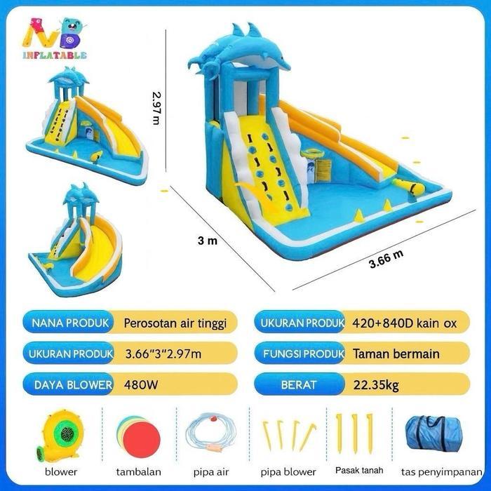 Happy Hop Rumah Istana Balon Inflatable Toys Perosotan Anak Inflatable Bouncer Jumping Bouncy