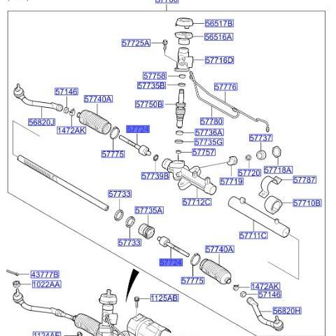 Long Tierod Tie Rod Rack End Hyundai New Sonata Yf 2010-2014