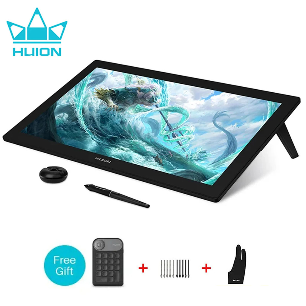23.8 Inch Huion Kamvas Pro 24 4K Graphics Tablet Screen 140% Srgb Full-Laminated Professional
