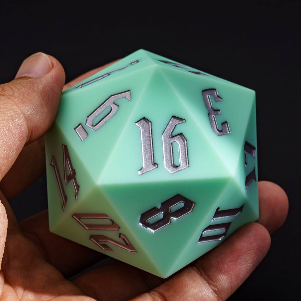 55mm D20 Dice Silicone 20 Sided Dice Unique D20 Big Size Polyhedral Dice for Role Playing Game D&D