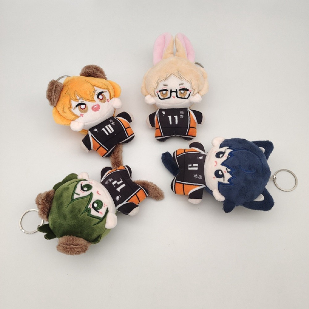 Hot 10Cm Hinata Shoyo Keychain Tobio Kageyama Yu Nishinoya Bag Pendant Volleyball Stuffed Doll Gifts