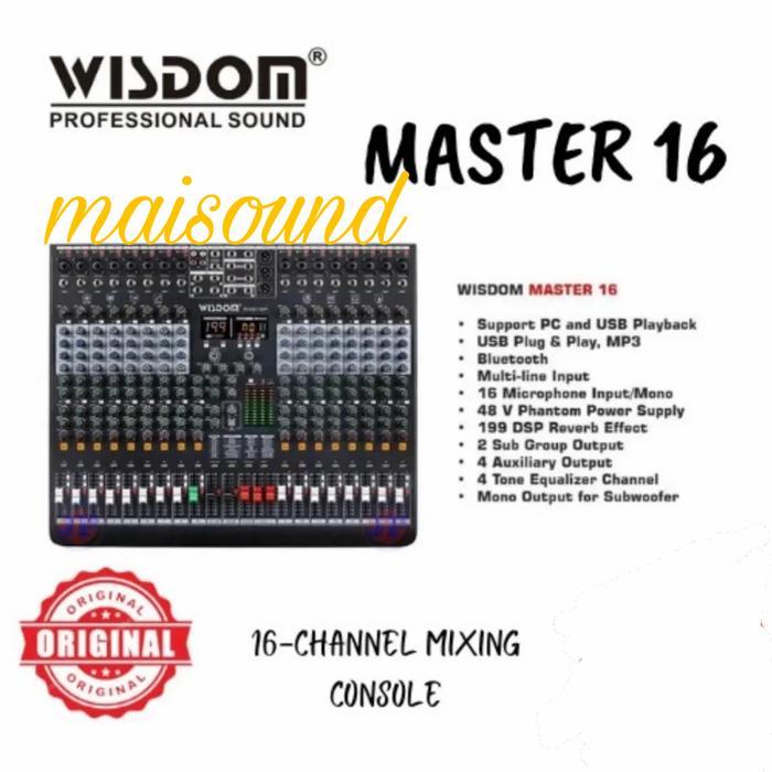 Mixer Wisdom Master16 Original Wisdom Master 16 Channel With Bluetooth