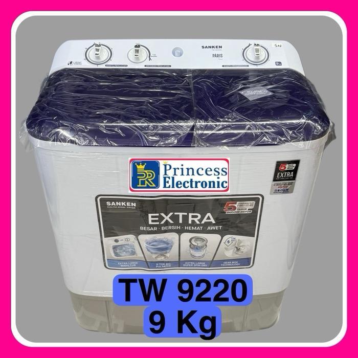 Mesin Cuci Sanken 2 Tabung 9 Kg Low Watt Tw 9220