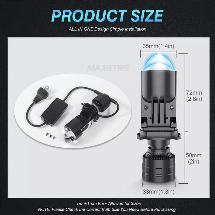 Mini Projector Led H4 M01X Rtd Motor Car