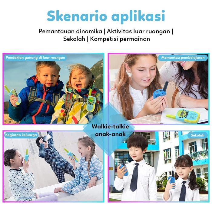 (Cod) Ht Mainan Walkie Talkie T388 3Pcs Ht Mainan Anak Anak Mainan Ht Murah For Kids Jarak Jauh