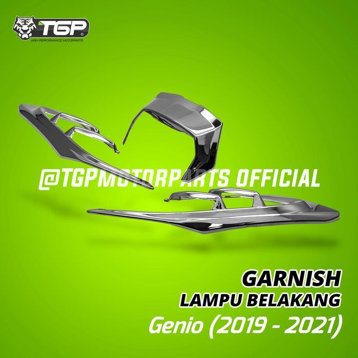 Garnish Lampu Belakang Honda Genio 2019 2020 2021 Tgp Black Chrome Aksesoris Motor Variasi