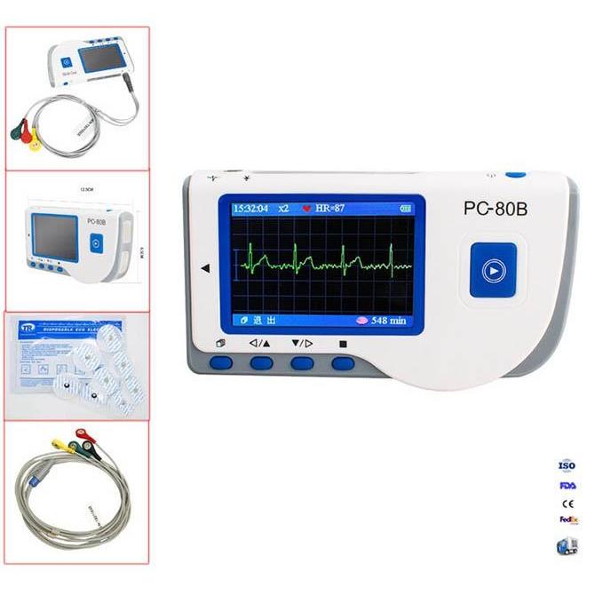 EKG MONITOR ECG ELECTROCARDIOGRAM PC80B ELEKTROKARDIOGRAM PC-80B