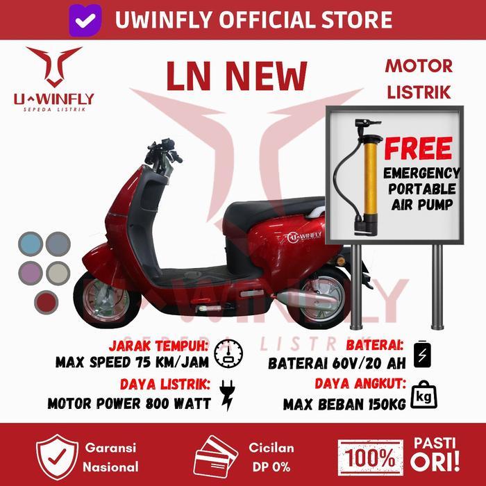 SEPEDA MOTOR LISTRIK UWINFLY X6 GARANSI RESMI - LN Pro Merah