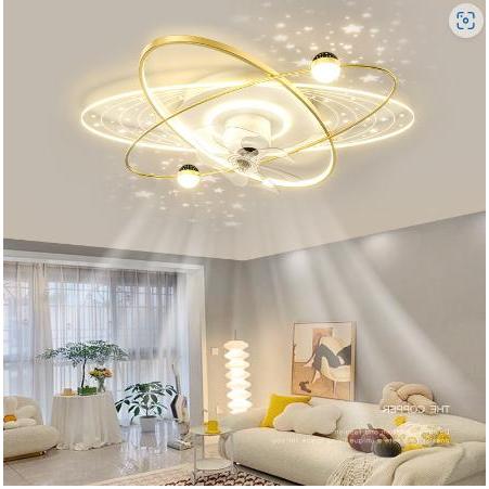 DUNIA LAMPU KIPAS ANGIN PLAFON LED 2IN1 RUANG TAMU LAMPU GALAXY KIPAS ANGIN LAMPU PLAFON KIPAS ANGIN