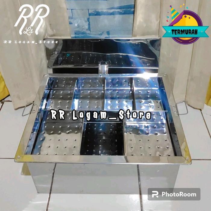 Dandang Bakso kotak sekat/Dandang Bakso prasmanan Ukuran 45x35x22 Gratis Ongkir