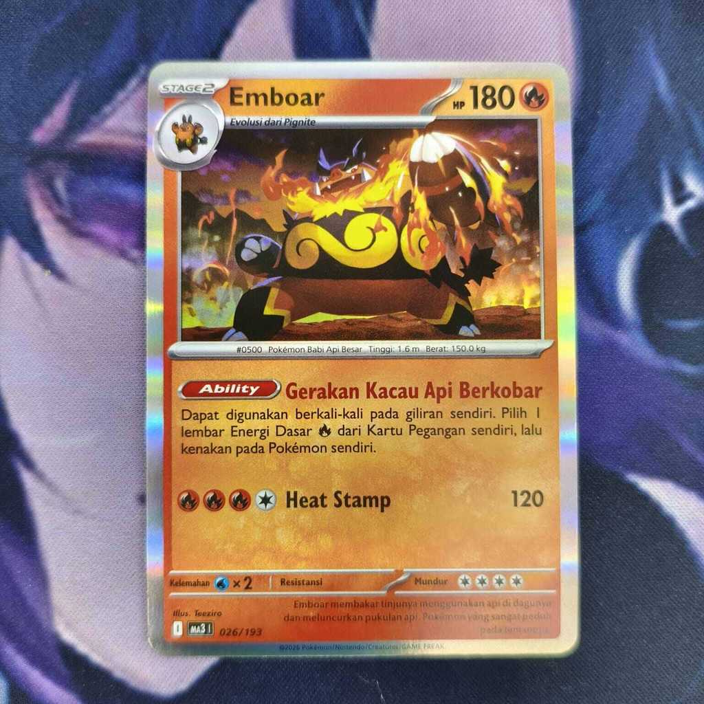 pokemon (ID) emboar - MA3 026/193 - FOIL