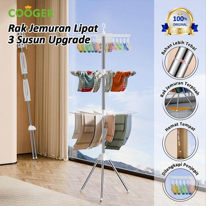 Lion Star Home - Rak 3 Susun Foldable Stainless Steel