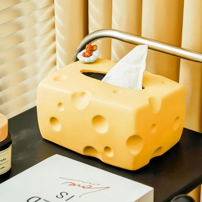 Keju Kuning Tempat Tissue/Kotak Tisu Coquette/Kotak Tisu Lucu Dan Unik/Tissue Box/Tempat Tissue