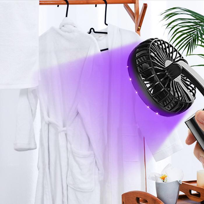 MULTIFUNGSI HANDHELD FAN UV DESINFEKSI STERILIZER LAMPU DENGAN CAHAYA