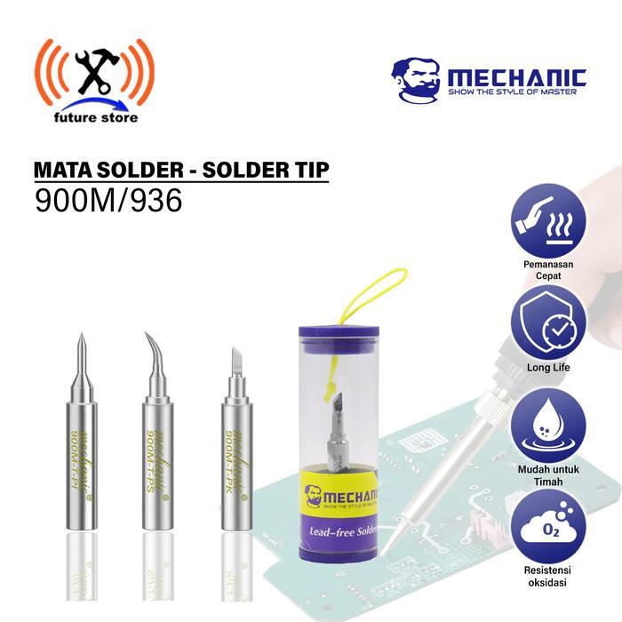 Ezren Tool Kit - Lurus/Bengkok/Pisau Mata Solder Station Solder 900M/936 Tip Ujung Solder Pemanas